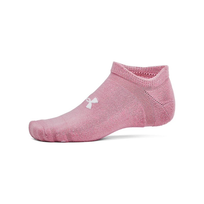 Women's Under Armour Essential Cushion No Show Socks 6-Pace - 697 - PINK