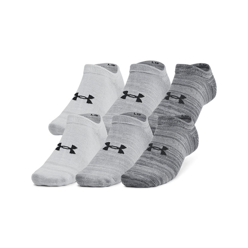 Women's Under Armour Essential No Show Socks 6-Pack - 025 - GREY