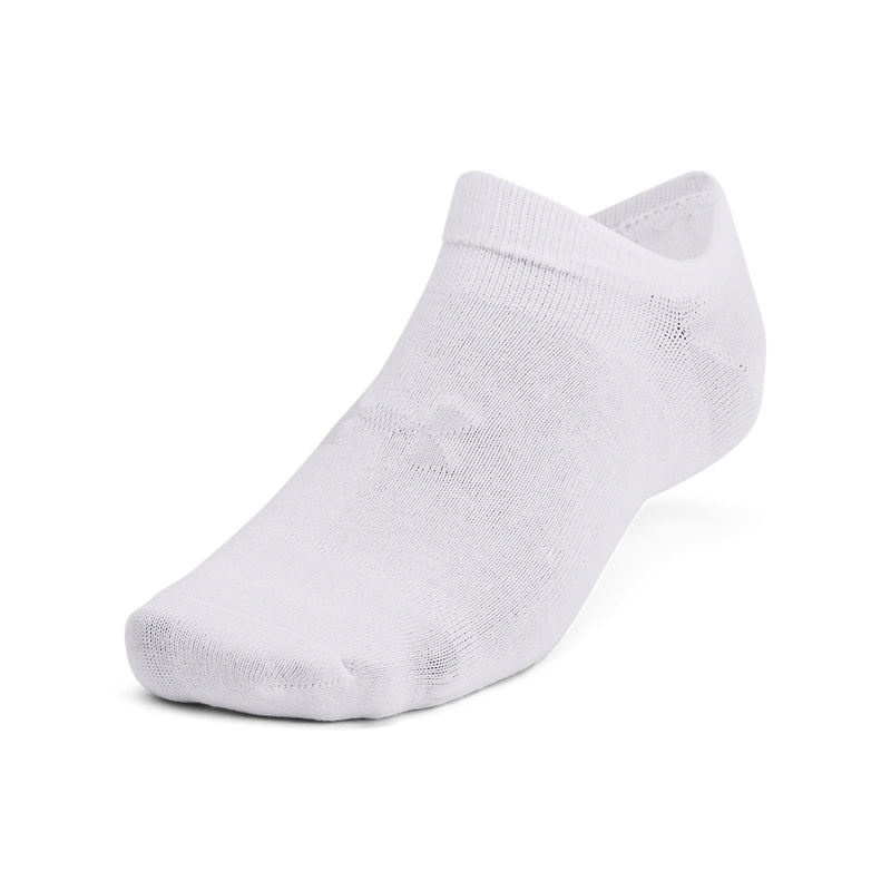 Women's Under Armour Essential No Show Socks 6-Pack - 100 - WHITE