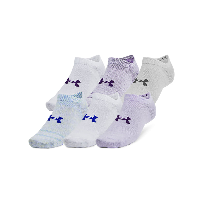 Women's Under Armour Essential No Show Socks 6-Pack - 535 BLUE