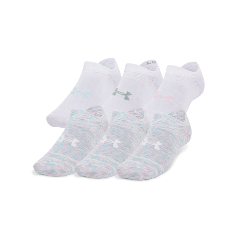 Women's Under Armour Essential No Show Socks 6-Pack - 647 - PRIME PINK