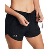 Women's Under Armour Fly By 3" Short - 001 - BLACK
