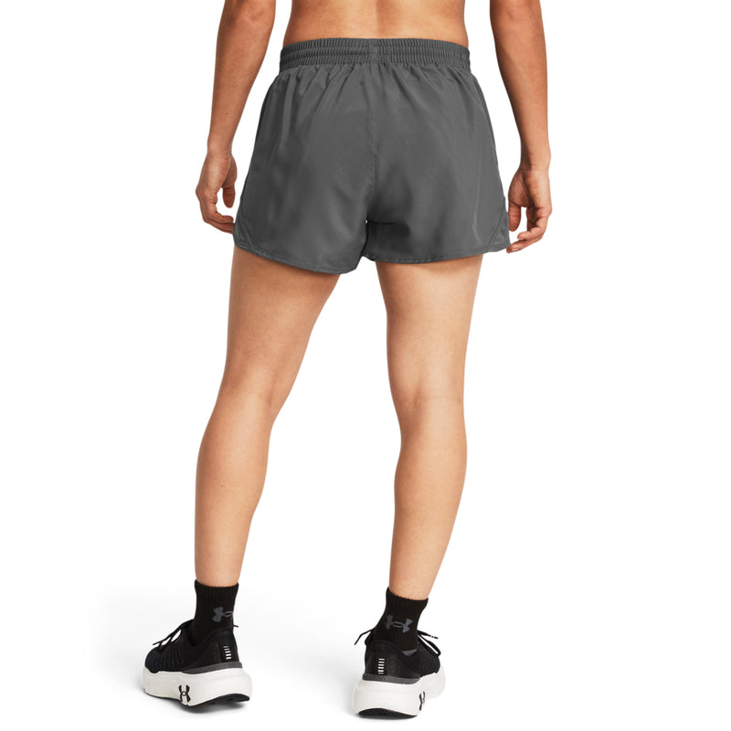 Women's Under Armour Fly By 3" Short - 025 - CASTLEROCK GREY