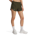 Women's Under Armour Fly By 3" Short - 308 - EXPEDITION GREEN