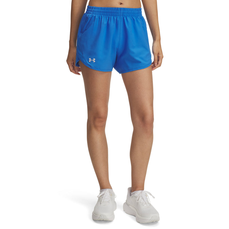 Women's Under Armour Fly By 3" Short - 402 - BLUE ATLANTIS