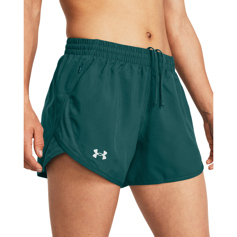 Women's Under Armour Fly By 3" Short - 449 - HYDRO TEAL