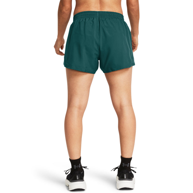 Women's Under Armour Fly By 3" Short - 449 - HYDRO TEAL