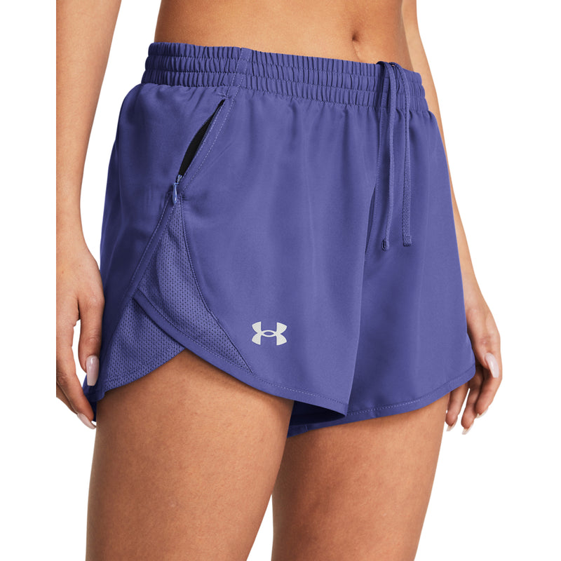 Women's Under Armour Fly By 3" Short - 561 - STARLIGHT