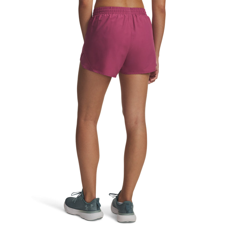 Women's Under Armour Fly By 3" Short - 659 - FUCHSIA PINK