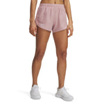 Women's Under Armour Fly By 3" Short - 673 - TOURMALINE PINK