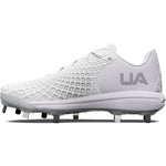 Women's Under Armour Glyde 2.0 MT Softball Cleats  - 100 - WHITE/BLACK