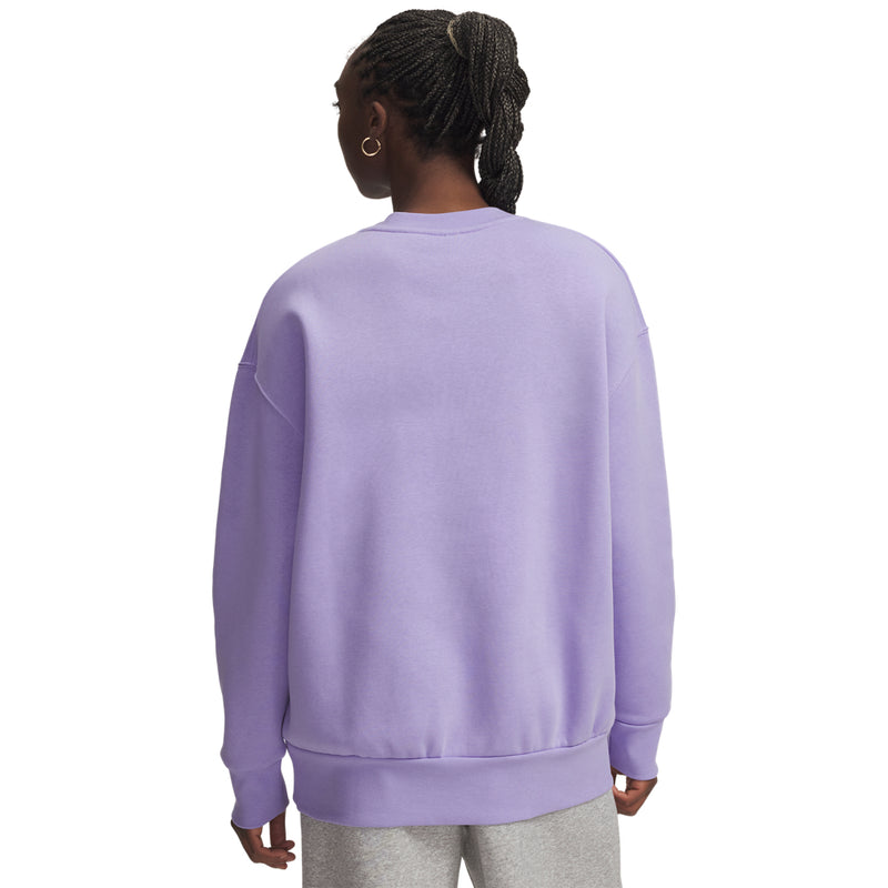 Women's Under Armour Icon Fleece Oversized Crew - 538 - TRANSPARENT PURPLE
