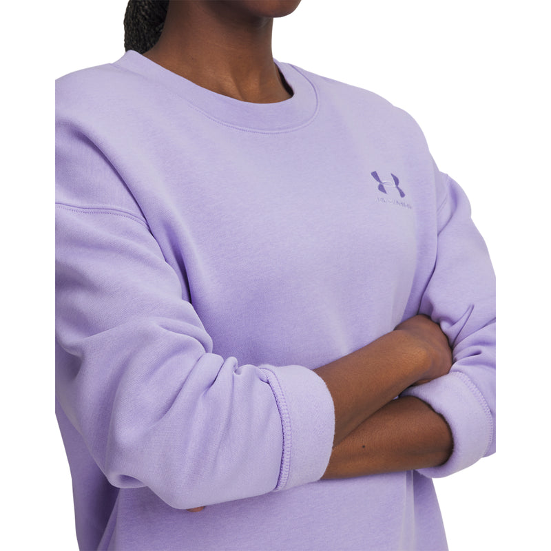 Women's Under Armour Icon Fleece Oversized Crew - 538 - TRANSPARENT PURPLE