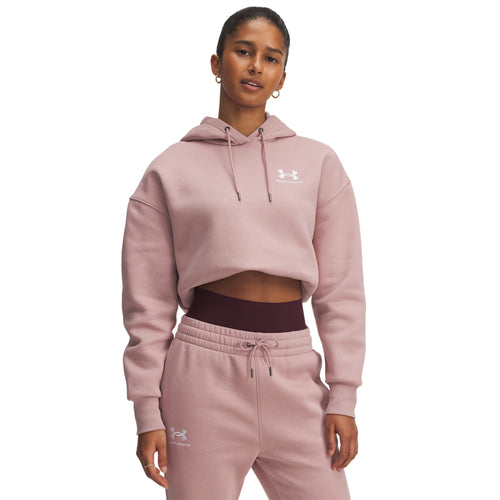 Women's Under Armour Icon Fleece Oversized Hoodie - 673 - TOURMALINE PINK