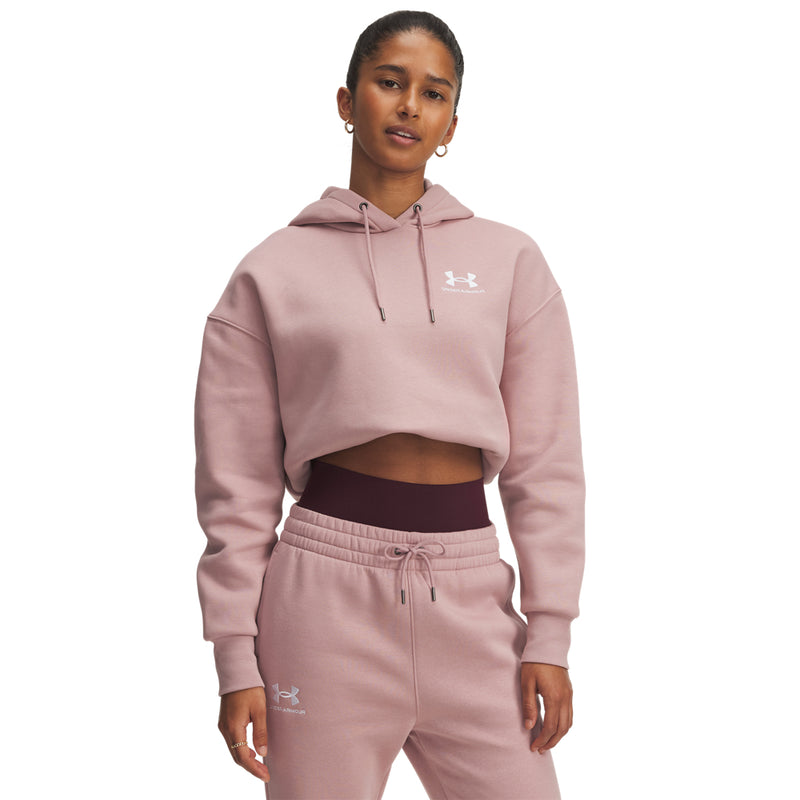 Women's Under Armour Icon Fleece Oversized Hoodie - 673 - TOURMALINE PINK