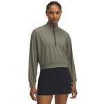 Women's Under Armour Motion 1/2 Zip Lounge Top - 308 - EXPEDITION GREEN