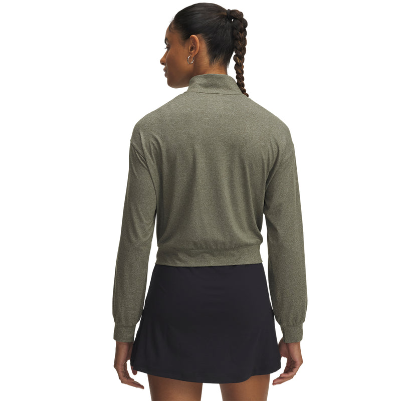 Women's Under Armour Motion 1/2 Zip Lounge Top - 308 - EXPEDITION GREEN