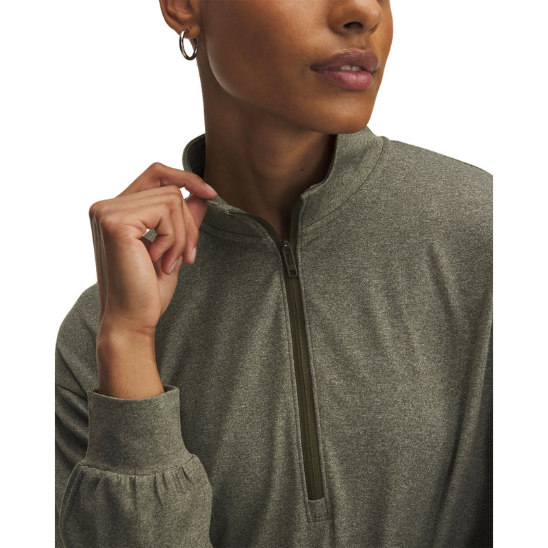 Women's Under Armour Motion 1/2 Zip Lounge Top - 308 - EXPEDITION GREEN