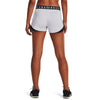 Women's Under Armour Play Up 3.0 Twist Shorts - 100 - WHITE/BLACK