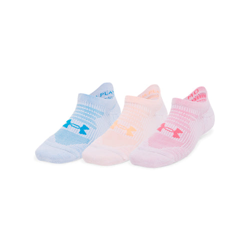 Women's Under Armour Play Up No Show Tab Socks 3-Pack - 672 - PINK