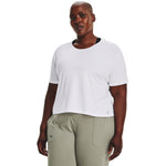 Women's Under Armour Plus Motion Short Sleeve T-Shirt - 100 - WHITE/BLACK