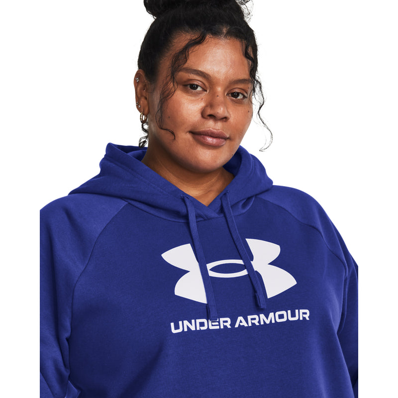 Women's Under Armour Plus Rival Fleece Logo Hoodie - 400ROYAL