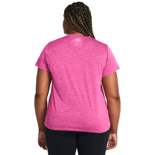 Women's Under Armour Plus Tech V-Neck T-Shirt - 652RPINK