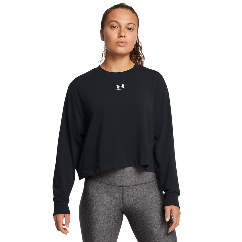 Women's Under Armour Rival Boxy Longsleeve - 001 - BLACK