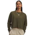 Women's Under Armour Rival Boxy Longsleeve - 308 - EXPEDITION GREEN