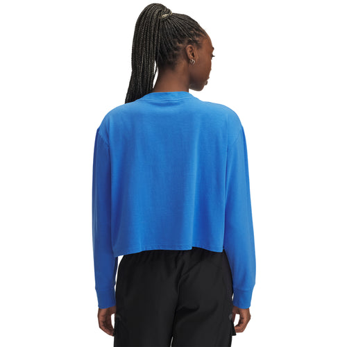 Women's Under Armour Rival Boxy Longsleeve - 402 - BLUE ATLANTIS
