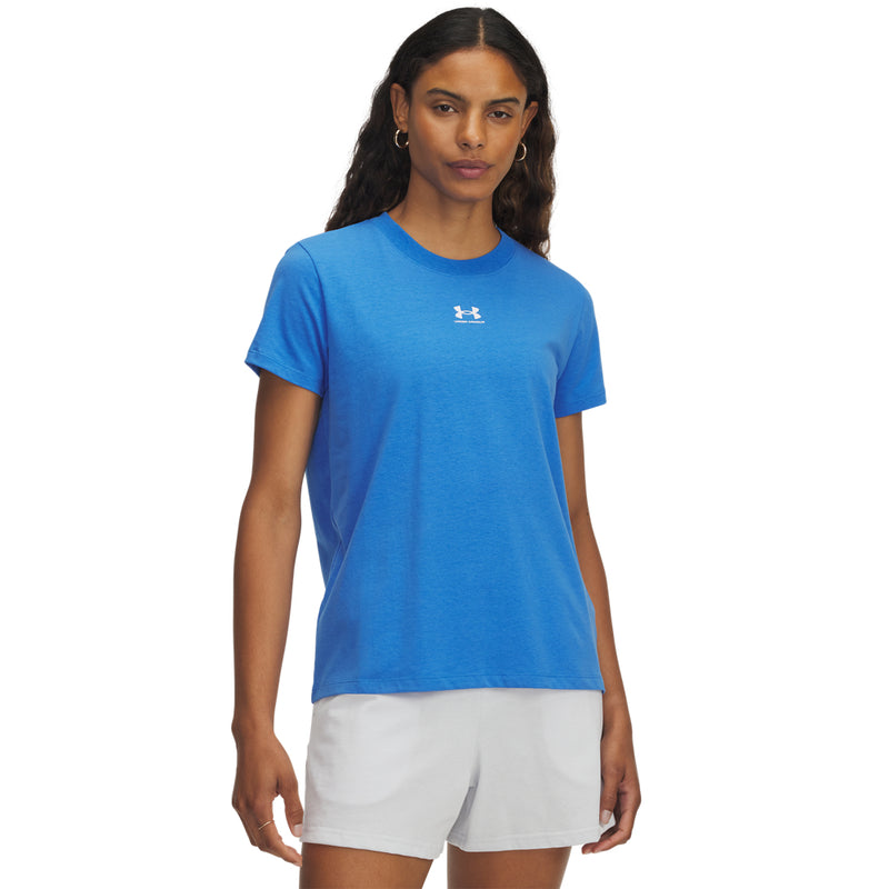 Women's Under Armour Rival Core T-Shirt - 402 - BLUE ATLANTIS