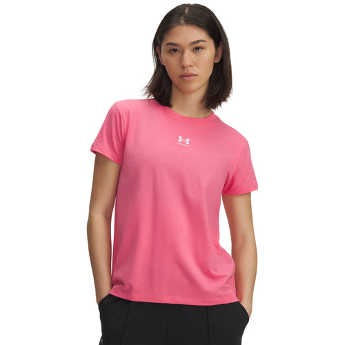 Women's Under Armour Rival Core T-Shirt - 672 - SUPER PINK