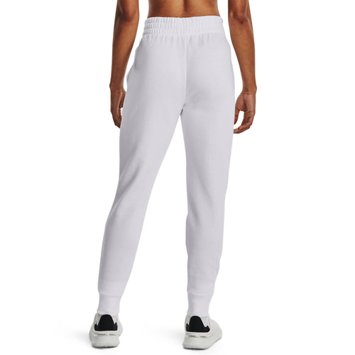 Women's Under Armour Rival Fleece Jogger - 100 - WHITE/BLACK