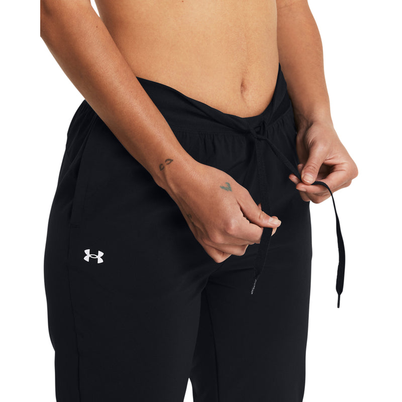 Women's Under Armour Rival High-Rise Woven Pant - 001 - BLACK