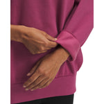 Women's Under Armour Rival Oversized Fleece Crew - 659 - FUCHSIA PINK