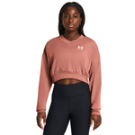 Women's Under Armour Rival Terry Crop Crew - 696CANYO