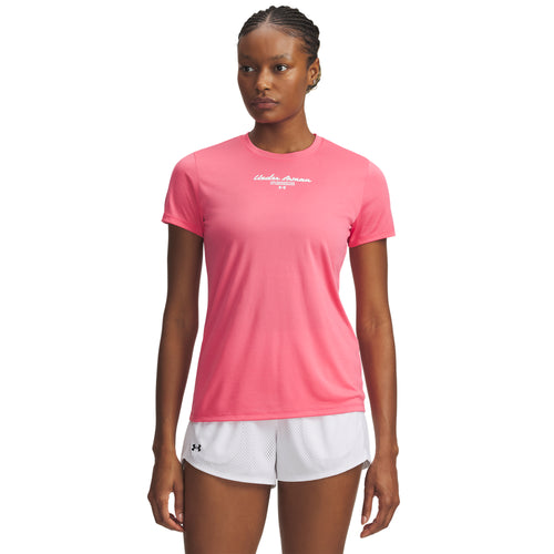 Women's Under Armour Script Graphic T-Shirt - 672 - SUPER PINK