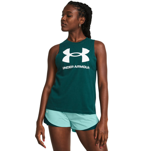 Women's Under Armour Sportstyle Graphic Tank - 449 - HYDRO TEAL