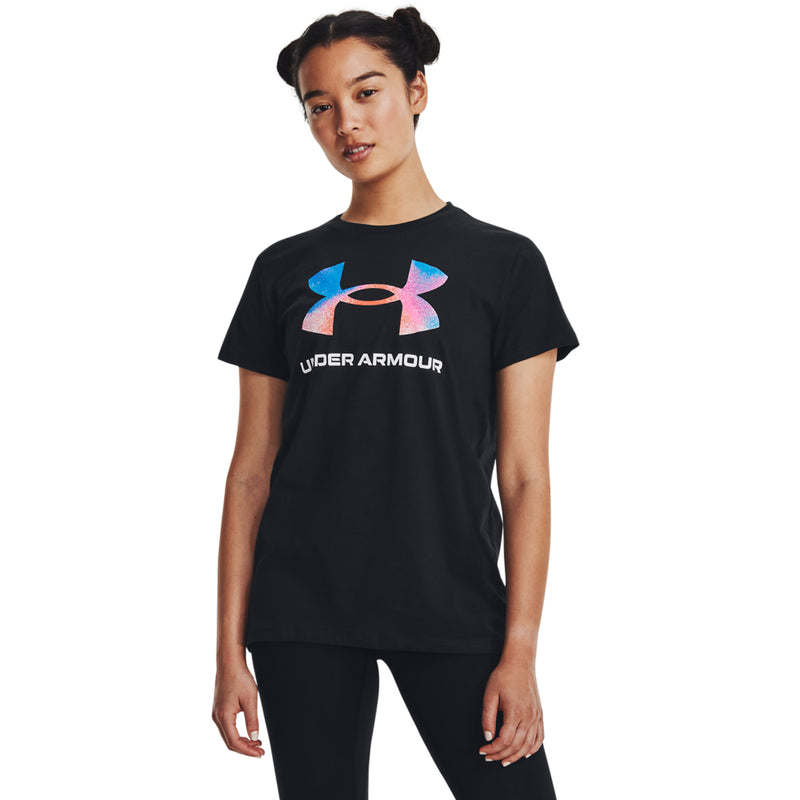 Women's Under Armour Sportstyle Logo T-Shirt - 006 - BLACK