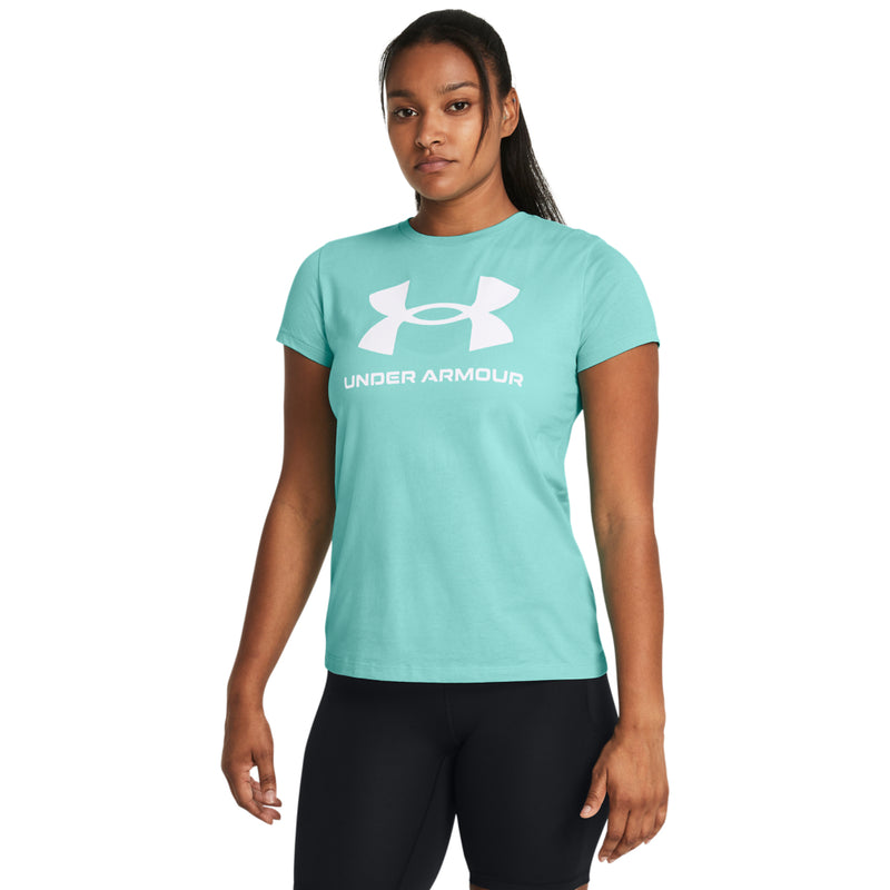 Women's Under Armour Sportstyle Logo T-Shirt - 482RTEAL