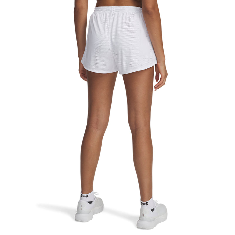 Women's Under Armour Tech Mesh Play Up Short - 100 - WHITE/BLACK