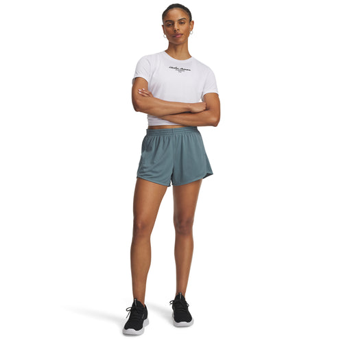 Women's Under Armour Tech Mesh Play Up Short - 587 - JASPER BLUE