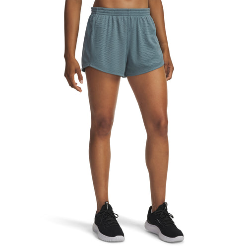 Women's Under Armour Tech Mesh Play Up Short - 587 - JASPER BLUE