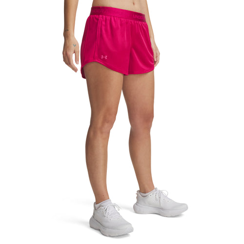 Women's Under Armour Tech Play Up Shine Shorts - 681 - SHADED FUCHSIA