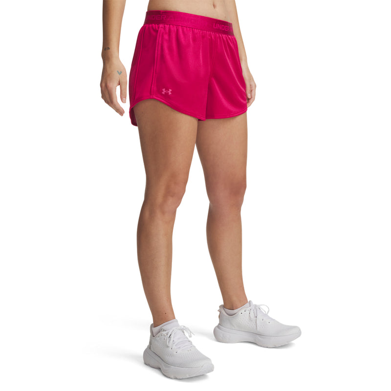 Women's Under Armour Tech Play Up Shine Shorts - 681 - SHADED FUCHSIA
