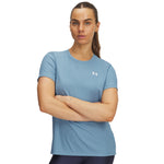 Women's Under Armour Tech Rib T-Shirt - 418 - BLUE SMOKE