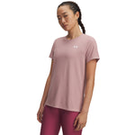 Women's Under Armour Tech Rib T-Shirt - 673 - TOURMALINE PINK