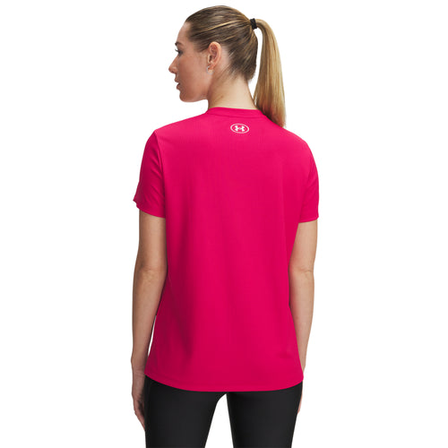 Women's Under Armour Tech Rib T-Shirt - 681 - SHADED FUCHSIA