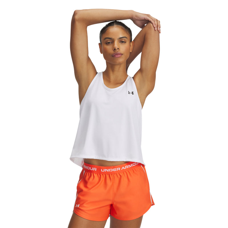 Women's Under Armour Tech Swing Tank Top - 100 - WHITE/BLACK