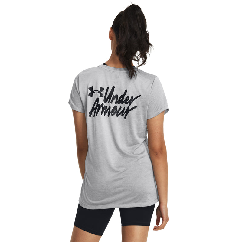 Women's Under Armour Tech Twist Graphic T-Shirt - 011 - MEDIUM GREY